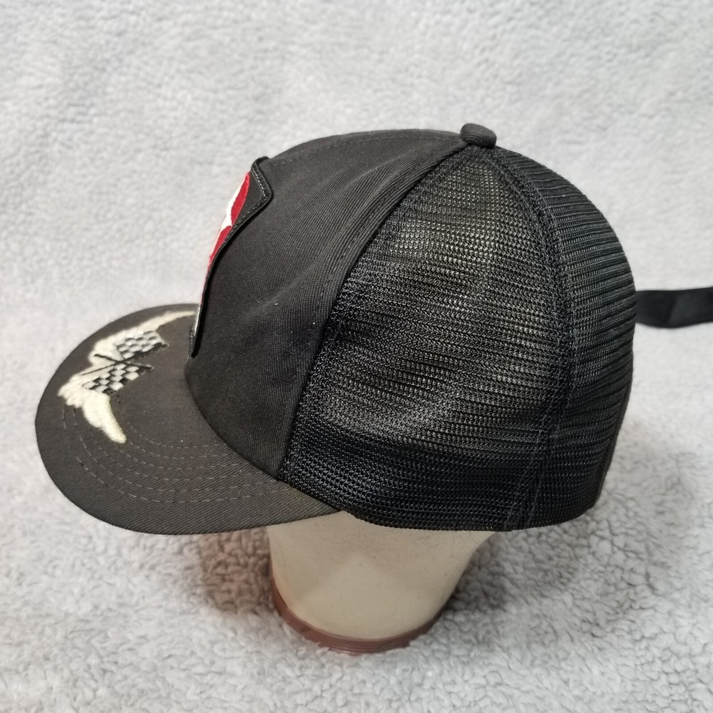Vintage 90's NASCAR Texaco HAVOLINE Racing Black SnapBack Hat Checkered Flag - Picture 10 of 12